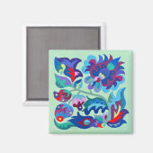 サマーサイケデリックストロベリーマグネット マグネット (正面/裏面)