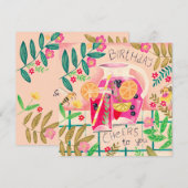 サマーサンギリアの誕生日乾杯 招待状 (正面/裏面)