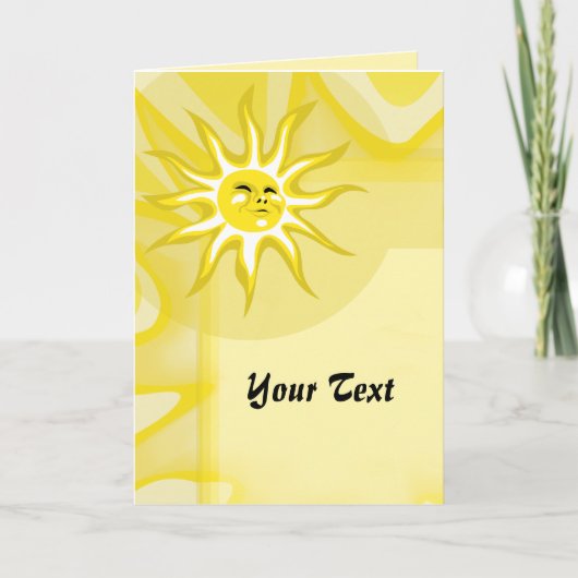サマーサンサニーサンシャインカスタムグリーティング カード (正面)