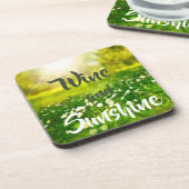 サマーサンシャインピクニックおもしろいワイン コースター (左側)