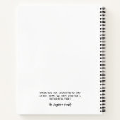 サマーサンシャインミニマリストビーチハウスゲストブック ノートブック (裏面)