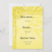 サマーサンシャイン招待状ベーシック紙5x7 招待状 (裏面)