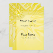 サマーサンシャイン招待状ベーシック紙5x7 招待状 (正面/裏面)