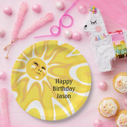 サマーサンシャイン誕生祝いパーティー9in ペーパープレート (パーティー)