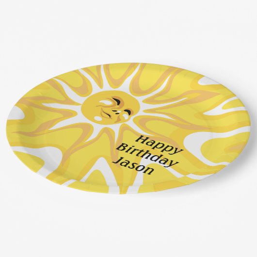 サマーサンシャイン誕生祝いパーティー9in ペーパープレート (アングル)