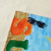 サマーサンスターフィッシュビーチシーン ビーチタオル (インサイチュ)