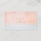 サマーサンセットウォーターカラーフラット結婚ズ座席表 プレイスカード (裏面)