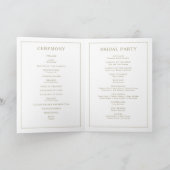 サマーサンセットウォーターカラー折り畳み結婚式 プログラム (内部)