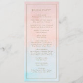 サマーサンセットウォーターカラー結婚式 プログラム (裏面)