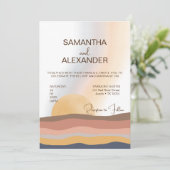 サマーサンセットコーストビーチ結婚式 招待状 (スタンド正面)