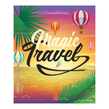 サマーサンセットスカイシービーチ魔法トラベルアート