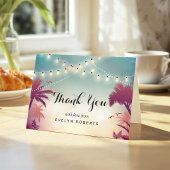 サマーサンセットストリングライトサンキューカード サンキューカード