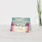 サマーサンセットストリングライトサンキューカード サンキューカード (正面)