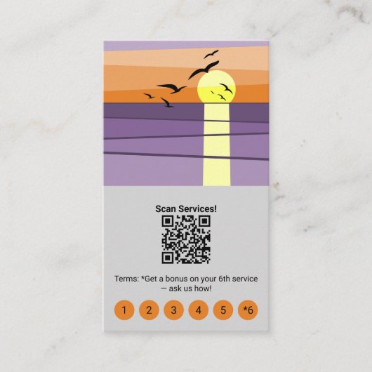 サマーサンセットデザインテンプレートサービス ロイヤリティカード (正面)