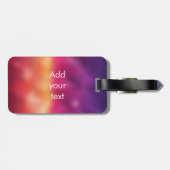 サマーサンセットパームツリーズモノグラムパープルオレンジ ラゲッジタグ (裏面横)