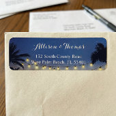 サマーサンセットパームビーチストリングライト ラベル