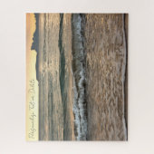 サマーサンセットビーチシーサイドランドスケープパーソナライズされた ジグソーパズル (縦)