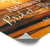 サマーサンセットビーチブライダルシャワー歓迎 ポスター (角)