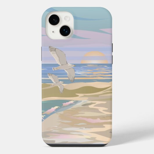 サマーサンセットビーチ iPhoneケース (裏面)