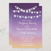 サマーサンセットライトブライダルウェディングシャワー 招待状 (正面/裏面)