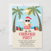 サマーサンタクリスマスパーティの招待状 招待状 (正面)