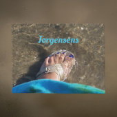 サマーサンダルススプラッシュとウェディングのビーチ ドアマット