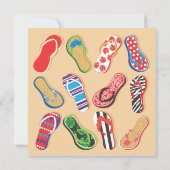 サマーサンダルスソーリービーチBBQパーティの招待状 招待状 (裏面)