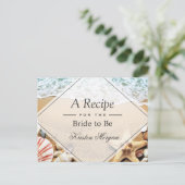 サマーサンディビーチスターフィッシュブライダルシャワーレシピ ポストカード (スタンド正面)