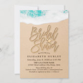 サマーサンディビーチ結婚式ブライダルシャワーヒトデ 招待状 (正面)