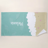 サマーサンドシーシェルネームビーチタオル ビーチタオル (正面)