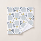 サマーサンドドルシーシェルズビーチパターン バスタオルセット (ウォッシュタオル)