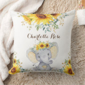 サマーサンフラワーエレファントピーナッツベビーガール子供部屋 クッション (ブランケット)