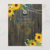 サマーサンフラワーズ素朴ウッドブライダルシャワー招待状 チラシ (裏面)