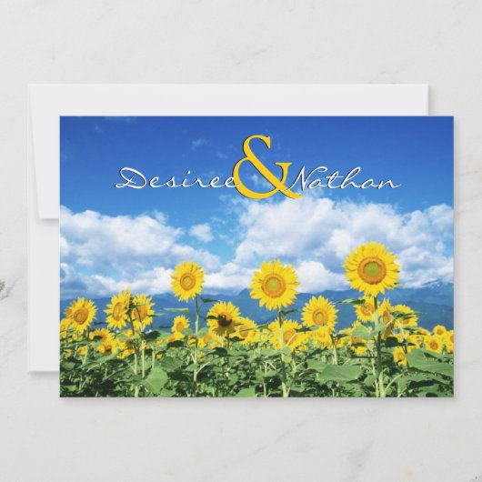 サマーサンフラワーズ結婚式招待状 招待状 (正面)