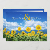 サマーサンフラワーズ結婚式招待状 招待状 (正面/裏面)