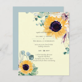 サマーサンフラワーユーカリ結婚グリーン