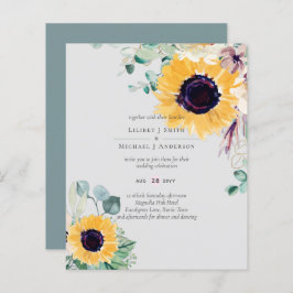 サマーサンフラワーユーカリ結婚グリーン