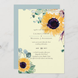 サマーサンフラワーユーカリ結婚グリーン