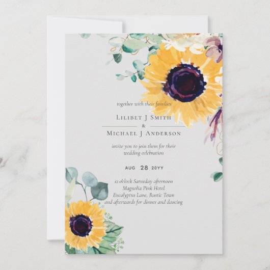 サマーサンフラワーユーカリ結婚グリーン (正面)