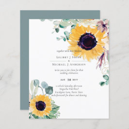 サマーサンフラワーユーカリ結婚グリーン