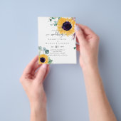 サマーサンフラワーユーカリ結婚グリーン チラシ (手)