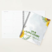 サマーサンフラワーユーカリ結婚グリーン プランナー手帳 (ディスプレー)