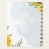 サマーサンフラワーユーカリ結婚グリーン プランナー手帳 (裏面)