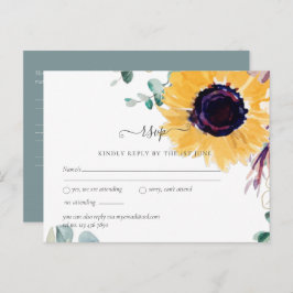 サマーサンフラワーユーカリ結婚グリーン ポストカード