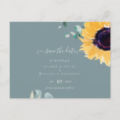 サマーサンフラワーユーカリ結婚グリーン ポストカード (正面)