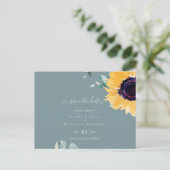 サマーサンフラワーユーカリ結婚グリーン ポストカード (スタンド正面)