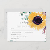 サマーサンフラワーユーカリ結婚グリーン ポストカード (正面/裏面)