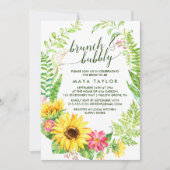 サマーサンフラワーリースブランチ&バブリー 招待状 (正面)