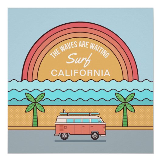 サマーサーファーカスタムの場所のポスター ポスター (正面)