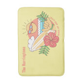 サマーサーファー名前をカスタムするバスマット バスマット (正面縦)